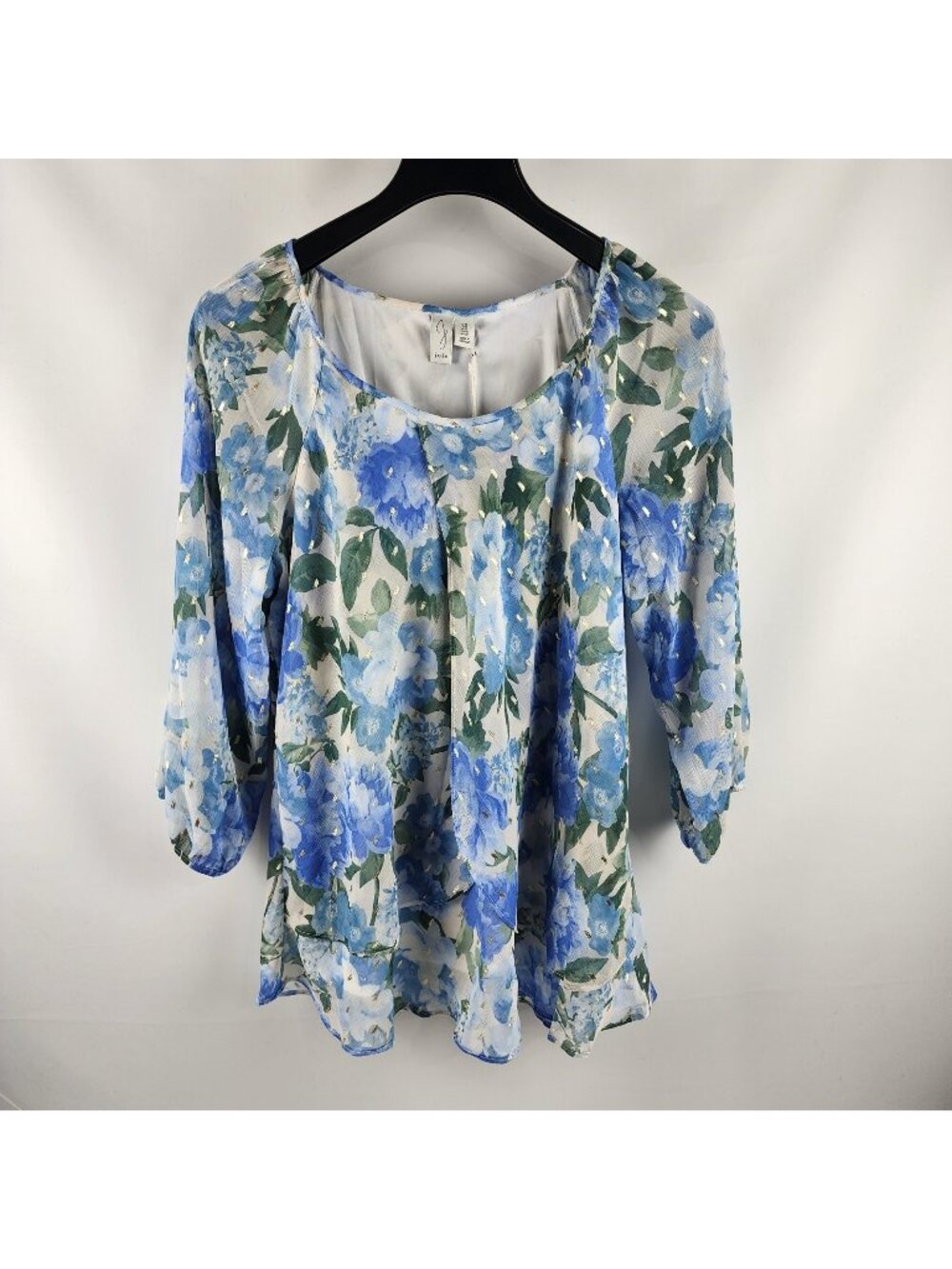 Joie Womens Blouse Womens 1X Multi Floral Print Lining 3/4 Sleeve NWT
